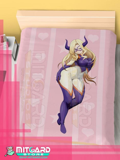 MY HERO ACADEMIA Yu Takeyama / Mt Lady - Bed Sheet or Duvet Cover Anime videogame - Flat bed sheet / 120cm x 200cm / Poplin - 3